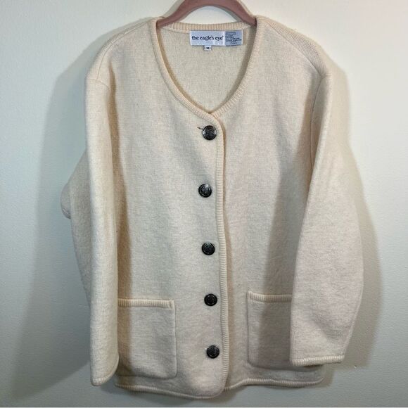 Vintage The Eagle’s Eye Women’s Sweater Cardigan Wool Button Medium - Picture 1 of 11